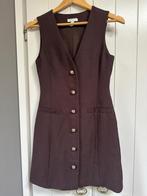 Nieuwe H&M Jurk met Gouden Knopen - Maat XS, Bruin, Nieuw, Ophalen of Verzenden, Maat 34 (XS) of kleiner