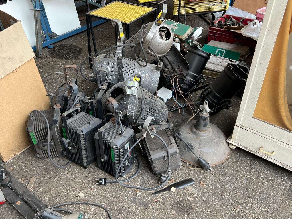 Vintage theaterlampen heleboel, Ophalen, Gebruikt