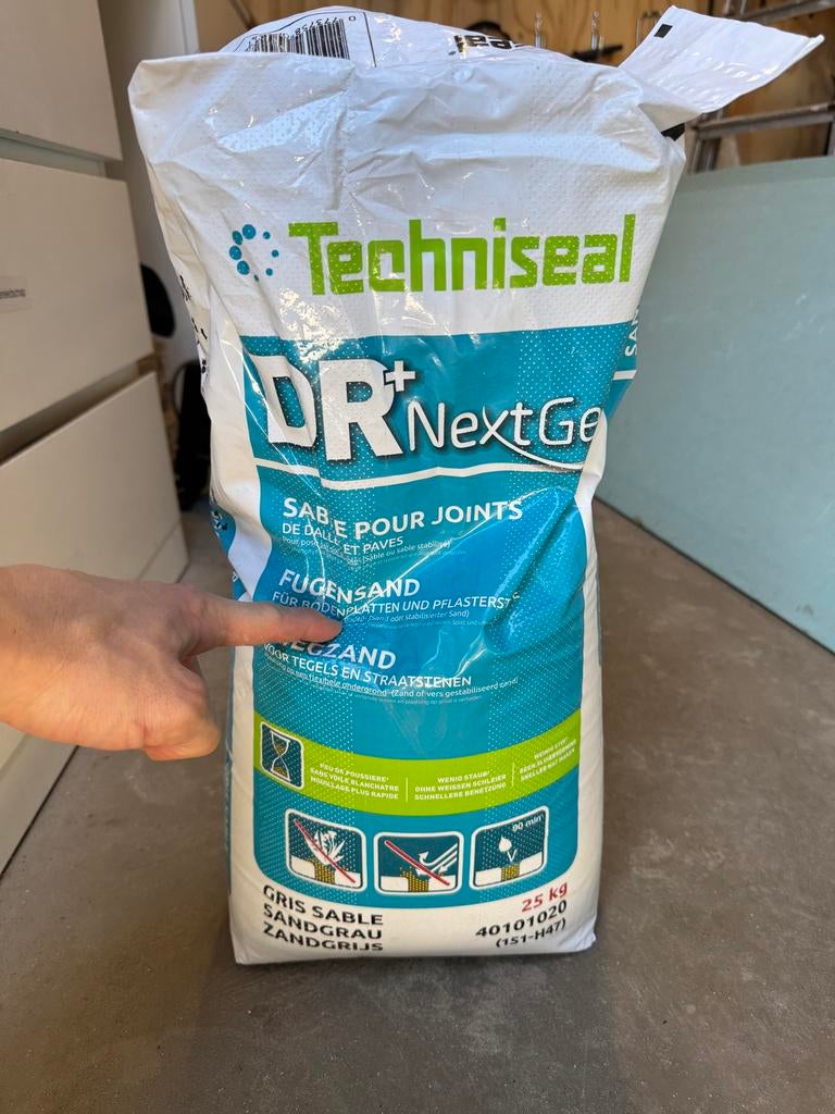 Techniseal Voegzand Zandgrijs - Halve Zak (ca. 12.5 kg), Ophalen, Gebruikt, Voegzand