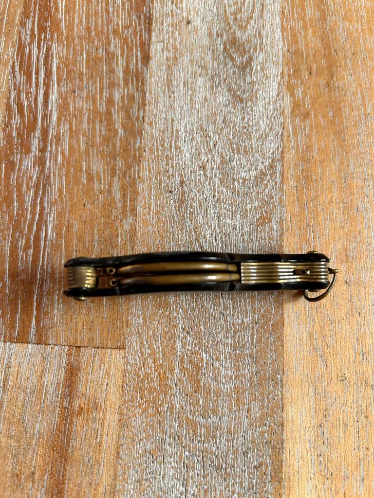 Antieke Face-à-main van verguld messing en schildpad, Ophalen of Verzenden