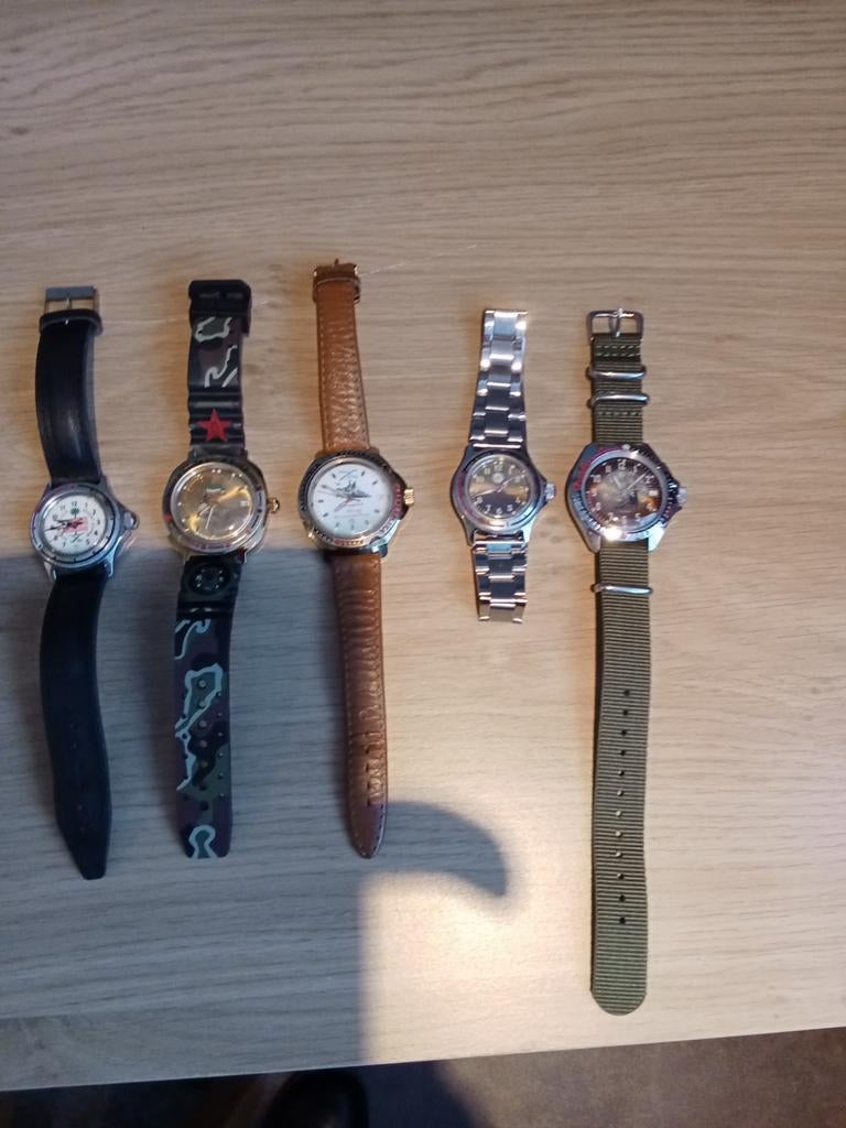 Vostok, Sieraden, Tassen en Uiterlijk, Horloges | Heren, Ophalen of Verzenden, Zo goed als nieuw, Leer, Overige merken