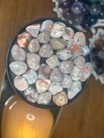 Roze agaat trommel / zakstenen | unieke steen & kwaliteit, Ophalen of Verzenden, Mineraal