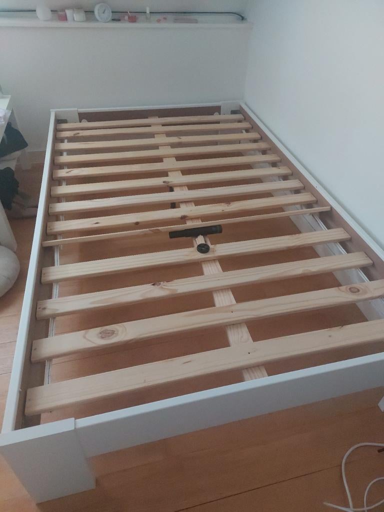 Bed 120x200 wit bijna GRATIS vandaag halen, Gebruikt, Wit, Ophalen of Verzenden, Twijfelaar