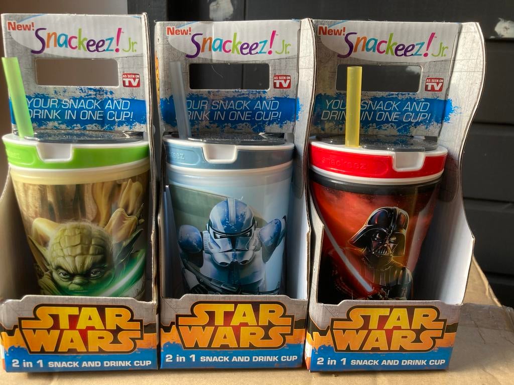 3 stuks STAR WARS Snackeez Jr. - Nieuw in Verpakking, Ophalen of Verzenden, Nieuw, Gebruiksvoorwerp