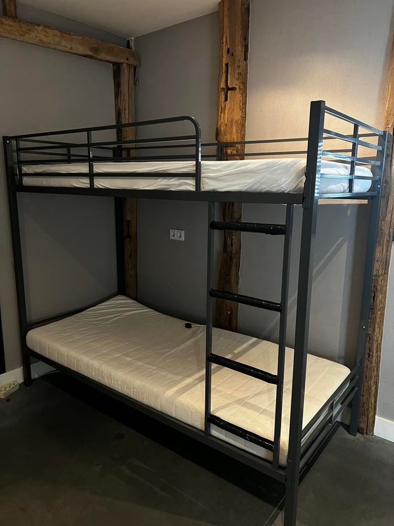 Stapelbed donkergrijs - 170x95x200 cm, Ophalen, Gebruikt, Stapelbed