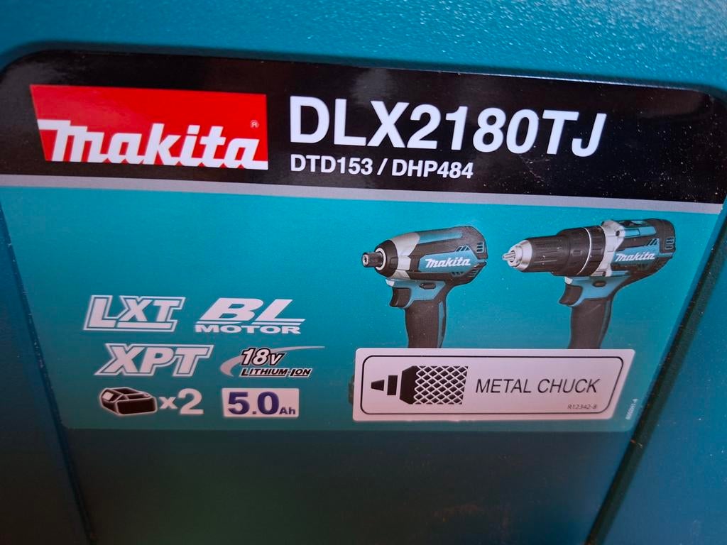 Makita DLX2180TJ Boor- en Schroefmachine Set, Doe-het-zelf en Verbouw, Gereedschap | Boormachines, 600 watt of meer, Ophalen of Verzenden