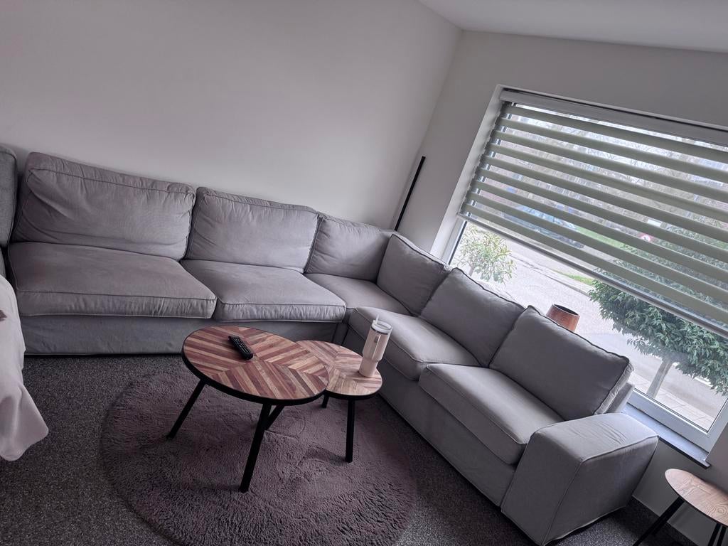 IKEA Kivik hoezen - donkergrijs en lichtgrijs, Huis en Inrichting, Ophalen of Verzenden, Gebruikt, Hoekbank, Stof