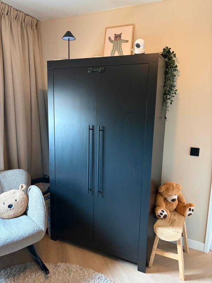 Commode en Kast zwart babykamer (Europe Baby Vittoria), Kinderen en Baby's, Kinderkamer | Commodes en Kasten, Gebruikt, Kast, 105 cm of meer