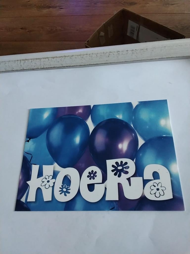 HOERA.   BLAUWE. BALLONNEN, Ophalen of Verzenden