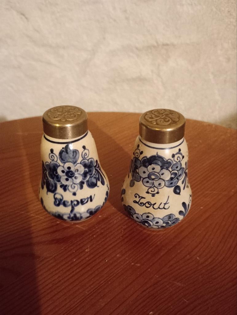 Delfts blauw peper en zout stel, Ophalen of Verzenden