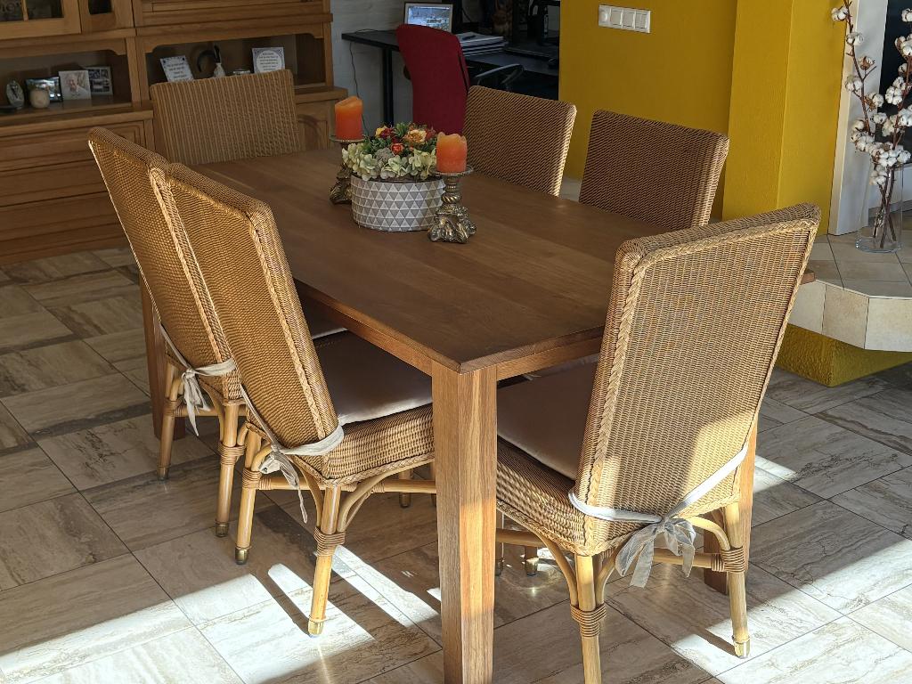 stoelen, Huis en Inrichting, Stoelen, Gebruikt, Overige kleuren, Riet of Rotan, Vijf, Zes of meer stoelen