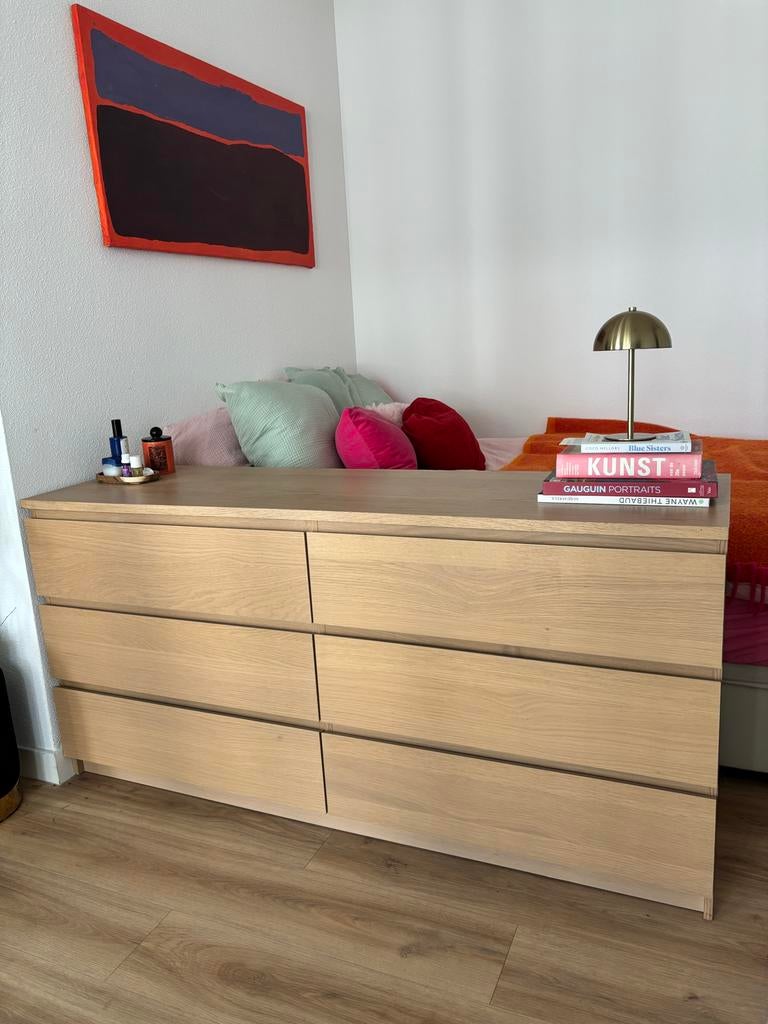 IKEA Malm ladekast met 6 lades, Huis en Inrichting, Kasten | Ladekasten, Ophalen, Gebruikt, 100 tot 150 cm, 5 laden of meer