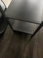 Zwarte sidetable met twee planken, Ophalen, Gebruikt, 50 tot 100 cm, Metaal