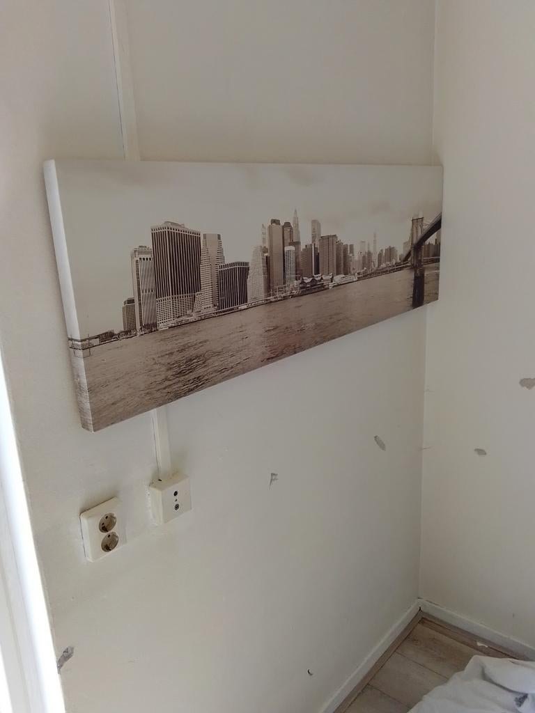Panorama wanddecoratie – skyline, Ophalen