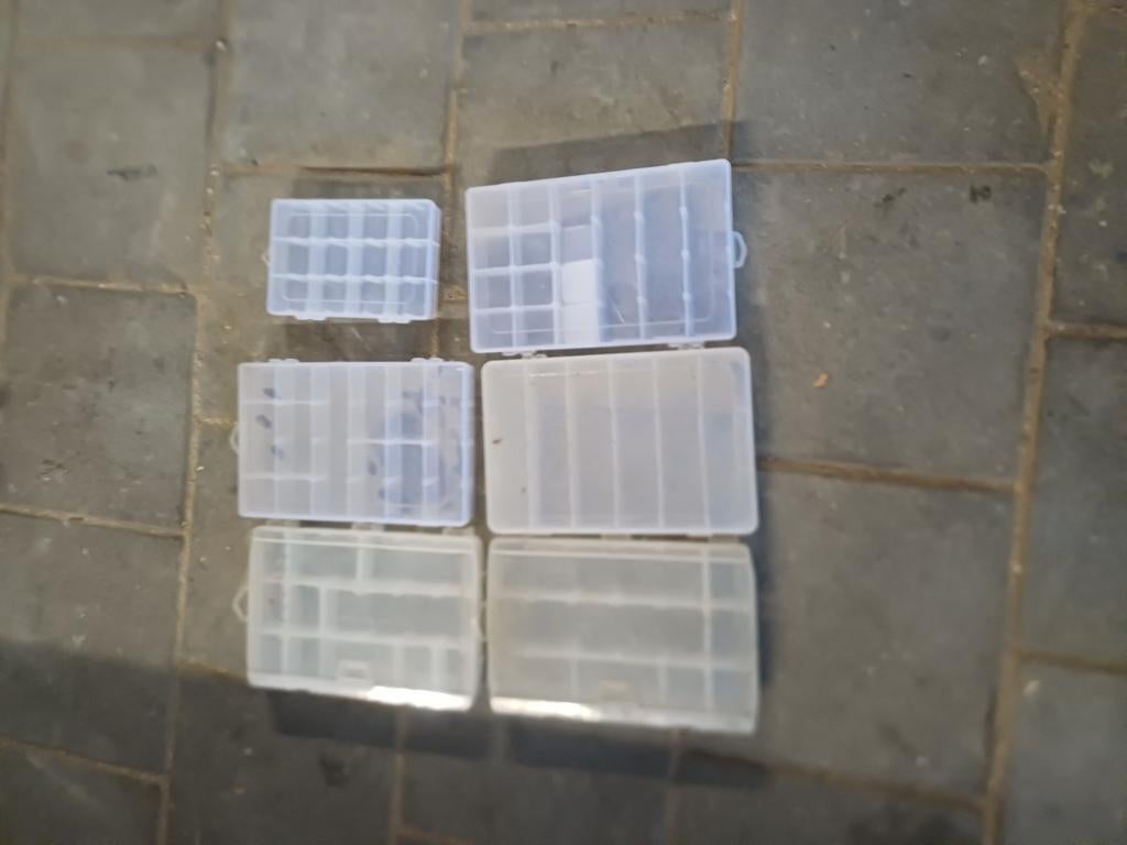 6 vis opbergdoosjes, Ophalen of Verzenden, Zo goed als nieuw