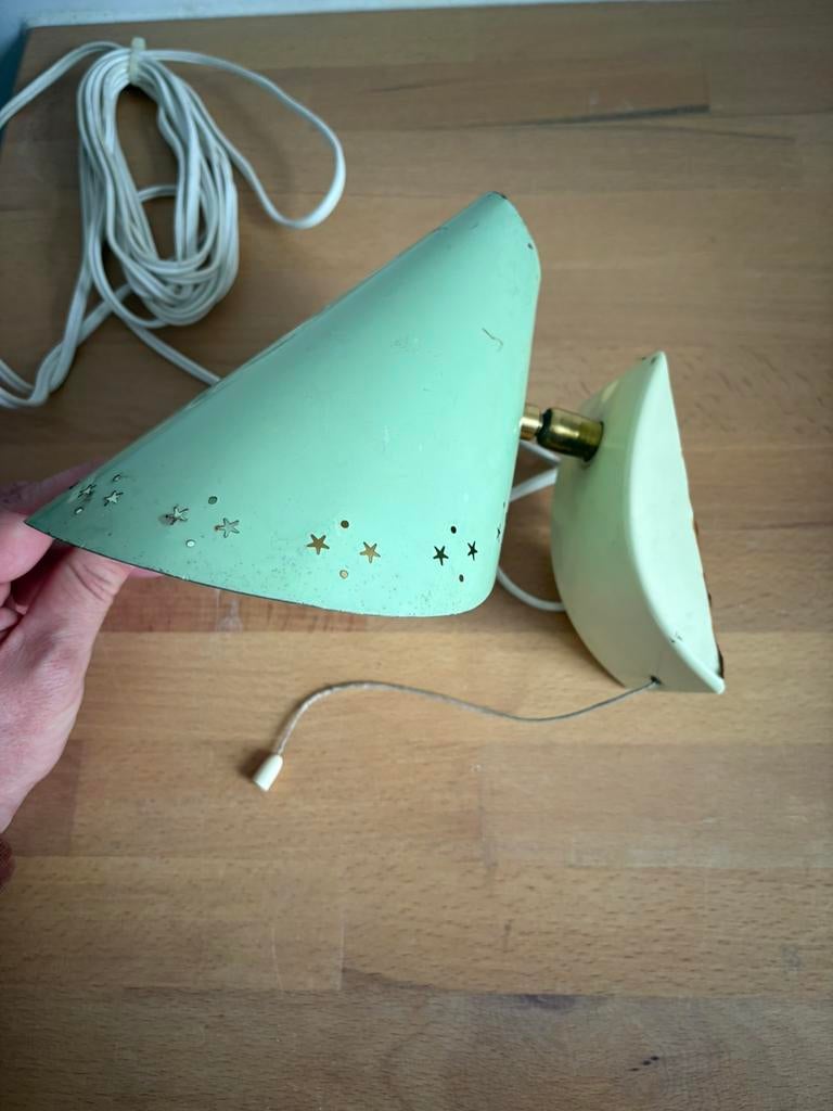 Vintage Hoso Hoffmeister & Sohn wandlamp fifties, Huis en Inrichting, Lampen | Wandlampen, Ophalen of Verzenden, Gebruikt, Metaal