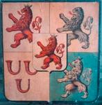 Antiek wapenbord schild, Antiek en Kunst, Ophalen of Verzenden