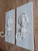 Brocante kapstokhaken shabby chic 2 stuks, Huis en Inrichting, Woonaccessoires | Kapstokken, Ophalen of Verzenden, Hout, Wandkapstok