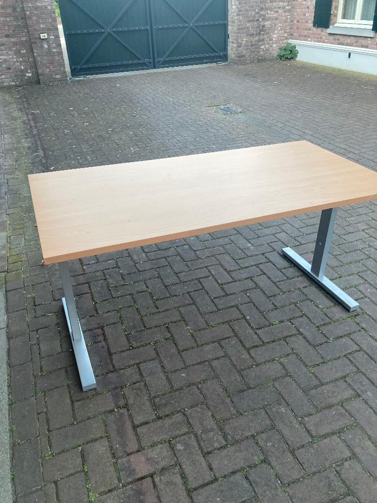 bureau, Huis en Inrichting, Ophalen, 160 cm, Gebruikt, In hoogte verstelbaar