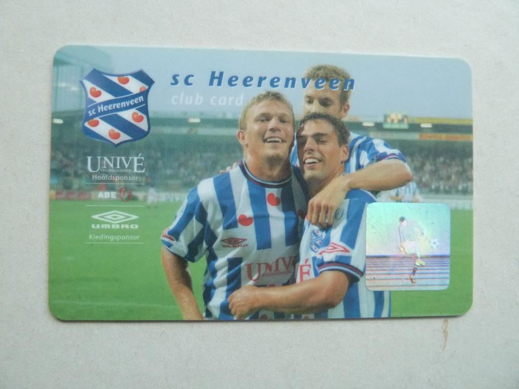 Clubcard  Sc Heerenveen  05 - 2001 t/m 04 - 2003, Ophalen of Verzenden, Gebruikt, Overige binnenlandse clubs, Overige typen