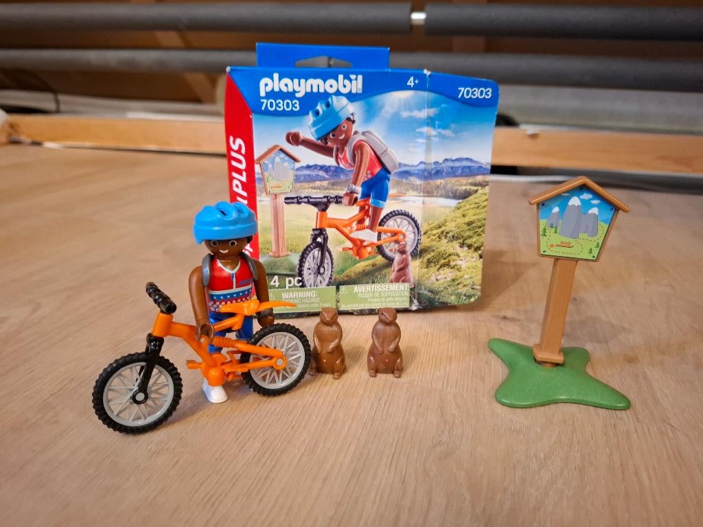 70303 Playmobil mountainbike, Ophalen of Verzenden, Gebruikt, Complete set
