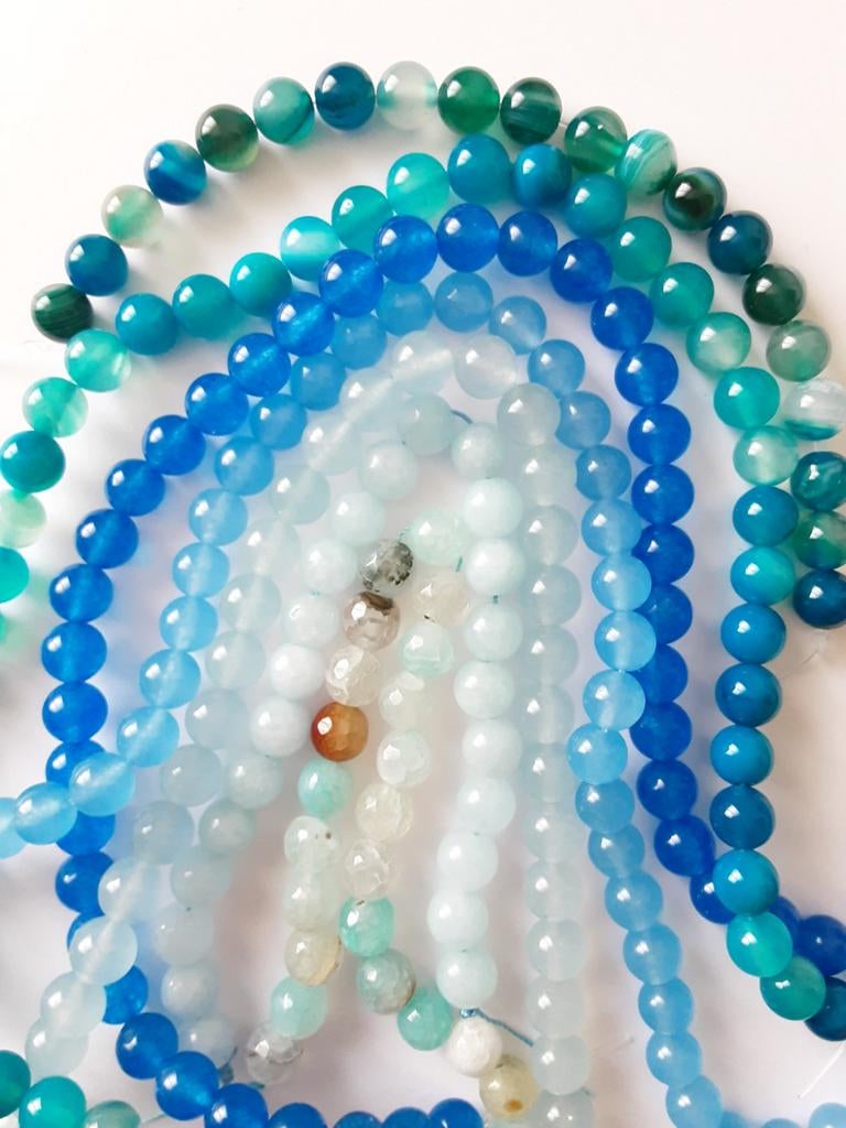 OPRUIMING Nieuwe restant strengen NATUURSTEEN kralen (31), Ophalen of Verzenden, Nieuw, Kraal