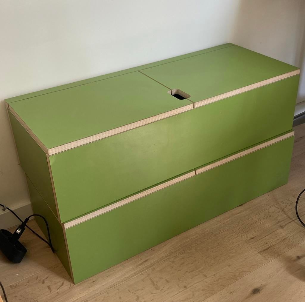 GRATIS ophalen. 2 multiplex kisten, Ophalen, Minder dan 50 cm, 50 tot 100 cm, Zo goed als nieuw