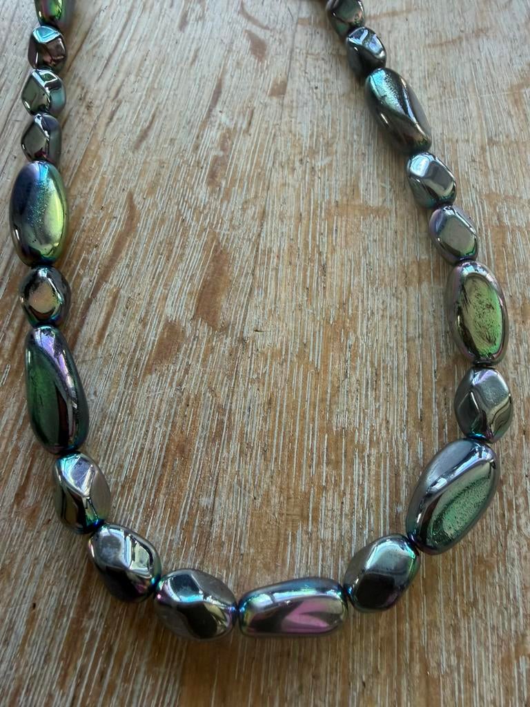 Mooie oude glazen kralen ketting, Ophalen of Verzenden, Zo goed als nieuw, Overige materialen