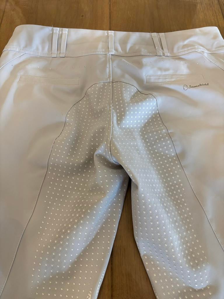 Witte rijbroek Samshield full grip maat 44, Ophalen of Verzenden, Overige soorten, Onderkleding