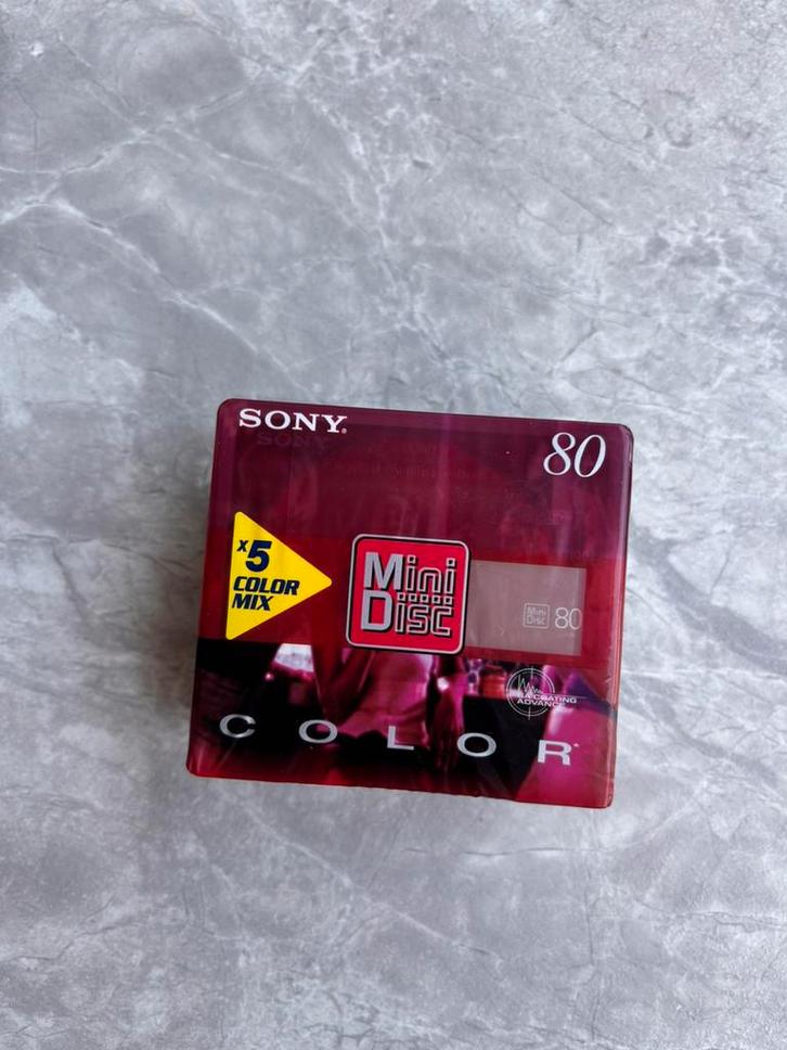 Sony MiniDisc 80 min – Color Mix (5 stuks) – NIEUW / SEALED, Audio, Tv en Foto, Walkmans, Discmans en Minidiscspelers, Minidisc-recorder