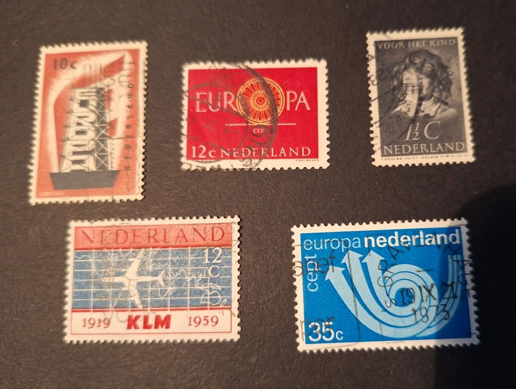 Nederland - kavel plaatfouten B, Ophalen of Verzenden, Na 1940, Gestempeld