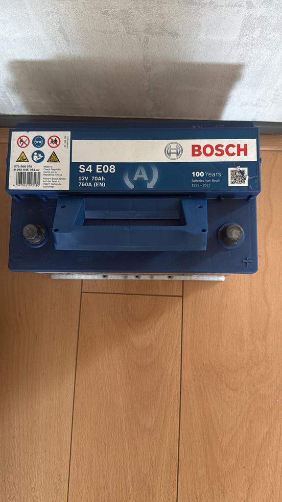 Bosch S4 E08 accu 12V 70Ah 760A, Auto-onderdelen, Accu's en Toebehoren, Ophalen of Verzenden, Gebruikt, Volkswagen