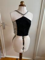 Sexy leren top, Zwart, Ophalen of Verzenden, Zo goed als nieuw, Maat 36 (S)