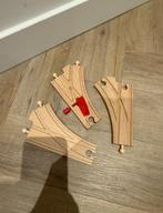 Heel goed 3 Brio houten trein spoor wissel set 33344 & 33346, Ophalen of Verzenden, Zo goed als nieuw