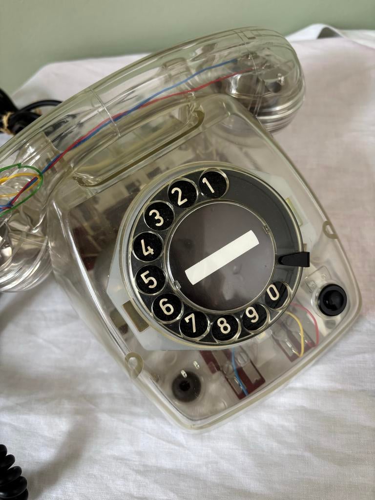 Vintage PTT Telefoon T65 Delft - Transparant Design, Ophalen of Verzenden, Gebruikt