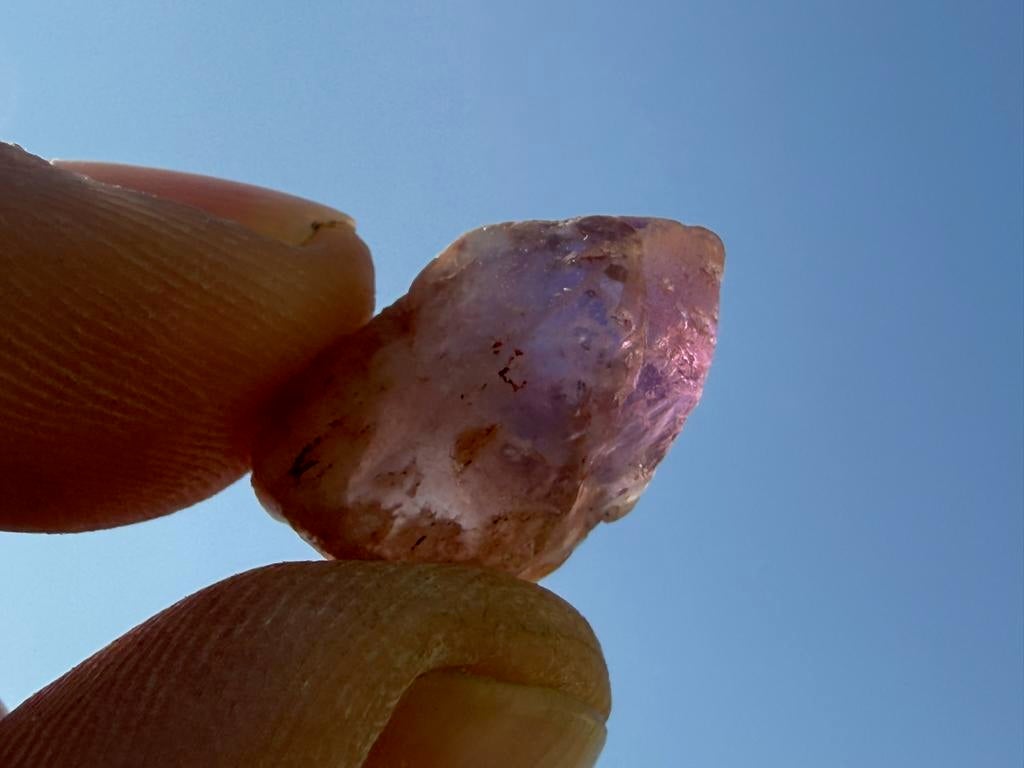 Fantoom Amethist puntje mineralen uit Bolivia V, Ophalen of Verzenden, Mineraal