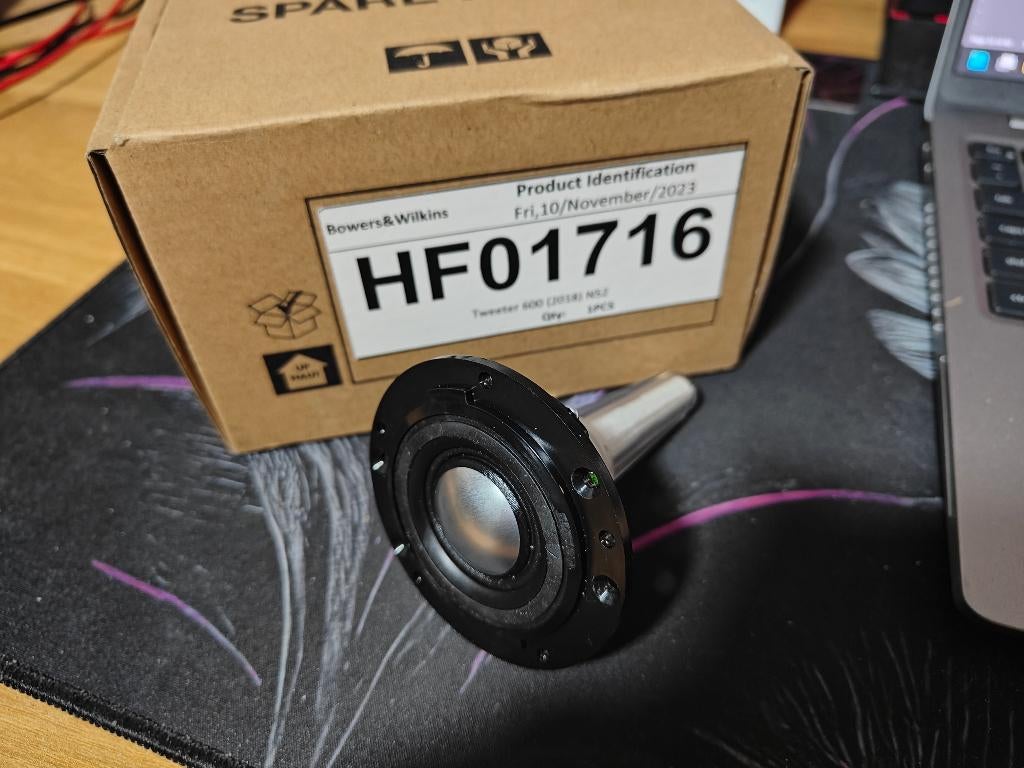 B&W 600 series 2018 HF01716 Tweeter, Ophalen, Gebruikt, Bowers & Wilkins (B&W), 120 watt of meer