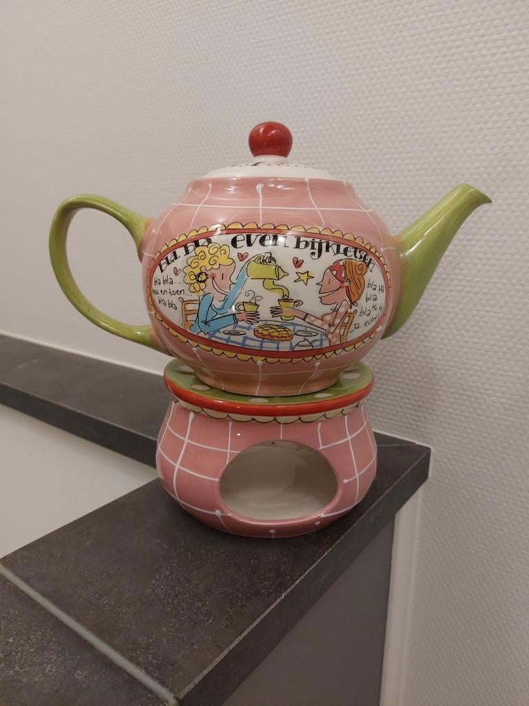 Blond Amsterdam Theepot met theelichthouder, Blond Amsterdam, Overige typen, Ophalen of Verzenden, Zo goed als nieuw