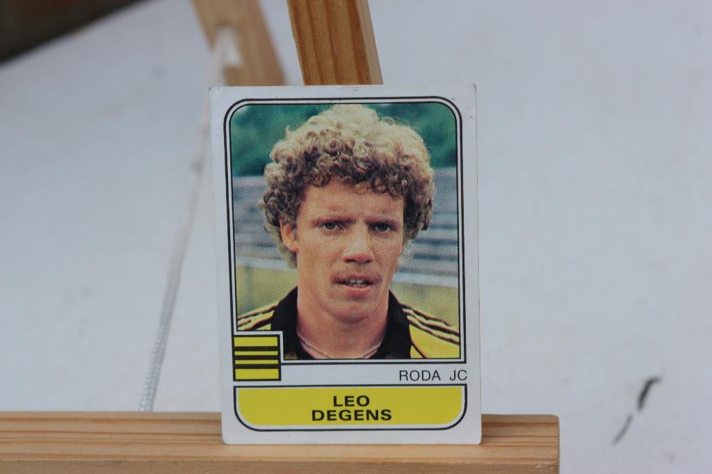 Leo Degens Roda JC Panini oude voetbalsticker 1982, Ophalen of Verzenden, Zo goed als nieuw, Roda JC, Poster, Plaatje of Sticker