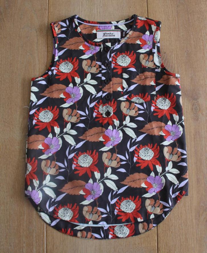 Blouse van 4 funky flavours 134/140, Kinderen en Baby's, Kinderkleding | Maat 134, Zo goed als nieuw, Meisje, Overhemd of Blouse