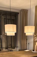 Set van 2 Kwantum hanglampen - beige, Ophalen, Zo goed als nieuw, Stof, 50 tot 75 cm
