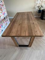 Massief eiken eettafel 220cm Xoon, 100 tot 150 cm, Verzenden, 200 cm of meer, Zo goed als nieuw