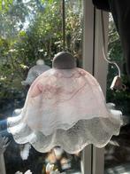 Vintage Murano Hanglamp Roze/Wit Glas, Huis en Inrichting, Lampen | Hanglampen, Ophalen of Verzenden, Gebruikt, Glas, Minder dan 50 cm