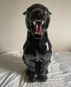 Vintage zwarte panter van porselein, Ophalen, Zo goed als nieuw, Dier