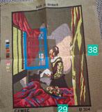 Vintage Borduurstramien - Meisje bij het Venster, Ophalen of Verzenden, Nieuw, Handborduren, Onderdeel of Toebehoren