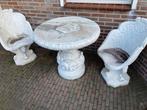 Tuin ornamenten, tafel / stoelen, Tuin en Terras, Tuinbeelden, Ophalen, Gebruikt, Steen