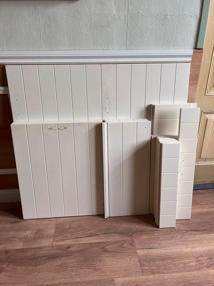 Landelijke frontjes keukenkastjes creme/wit MDF, Huis en Inrichting, Keuken | Keukenelementen, Gebruikt, Minder dan 100 cm, Minder dan 50 cm