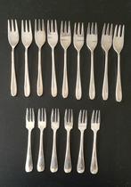 9 en 6 verzilverde gebakvorkjes, GERO, Ophalen of Verzenden