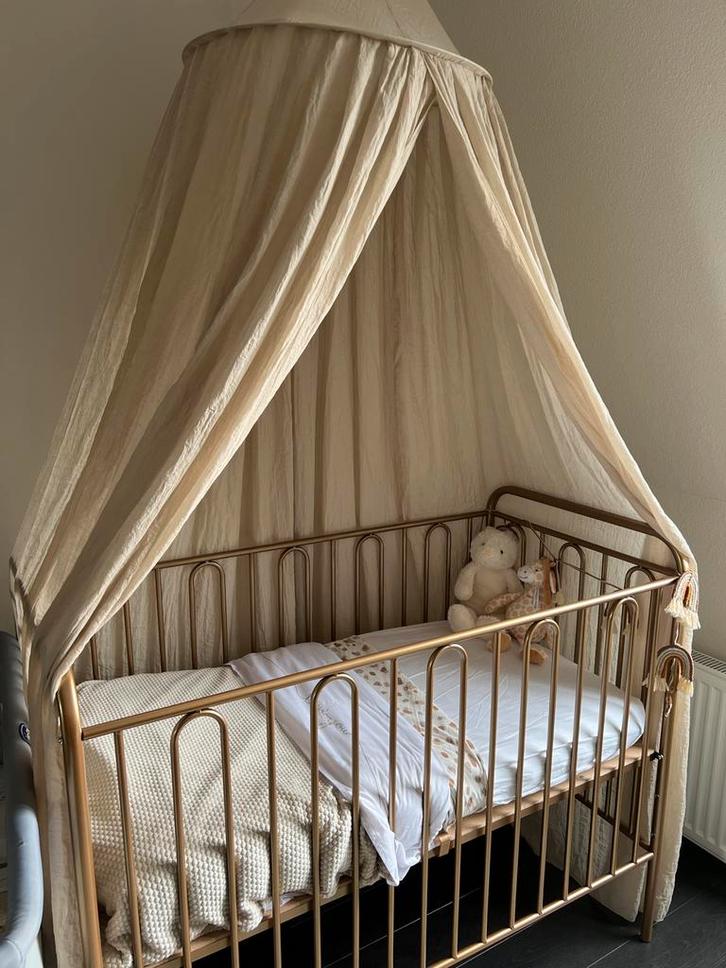 Polini Ledikant - Stijlvol licht goudkleurig !, Kinderen en Baby's, Babywiegjes en Ledikanten, Zo goed als nieuw, Ledikant, Ophalen