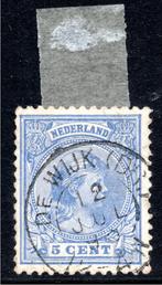 Koningin Wilhelmina, klein rond stempel DE WIJK, Ophalen of Verzenden, T/m 1940, Gestempeld